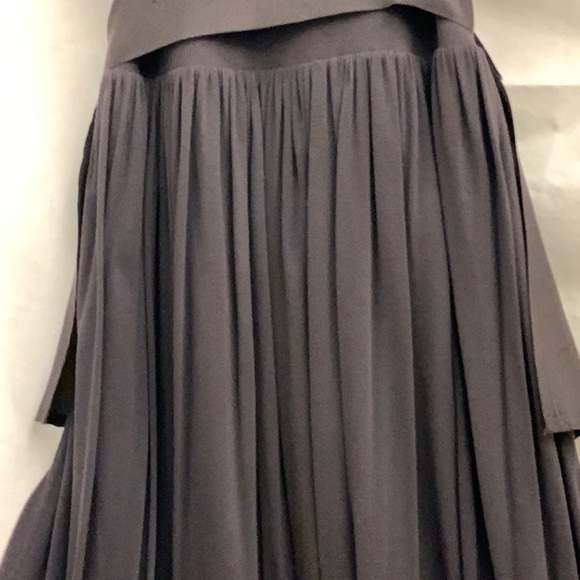 Gray 100% Silk Dress with Optional Silk Belted Overlay by Twenty8Twelve - Size 8 - Picture 6 of 15